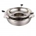 Stainless Steel Hot Pot with Rotating Lifting Drainage Basket